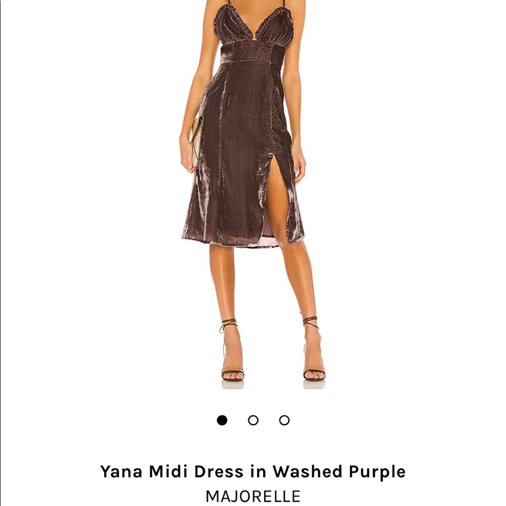 NWT xs Majorelle velvet light wash purple dress